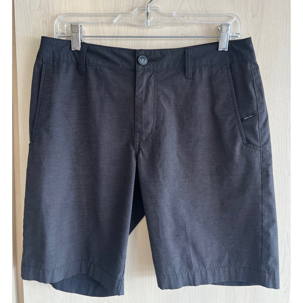 Nitrous Black Stretch Hybrid Flat Front Shorts Black Mens Size 29 Pockets